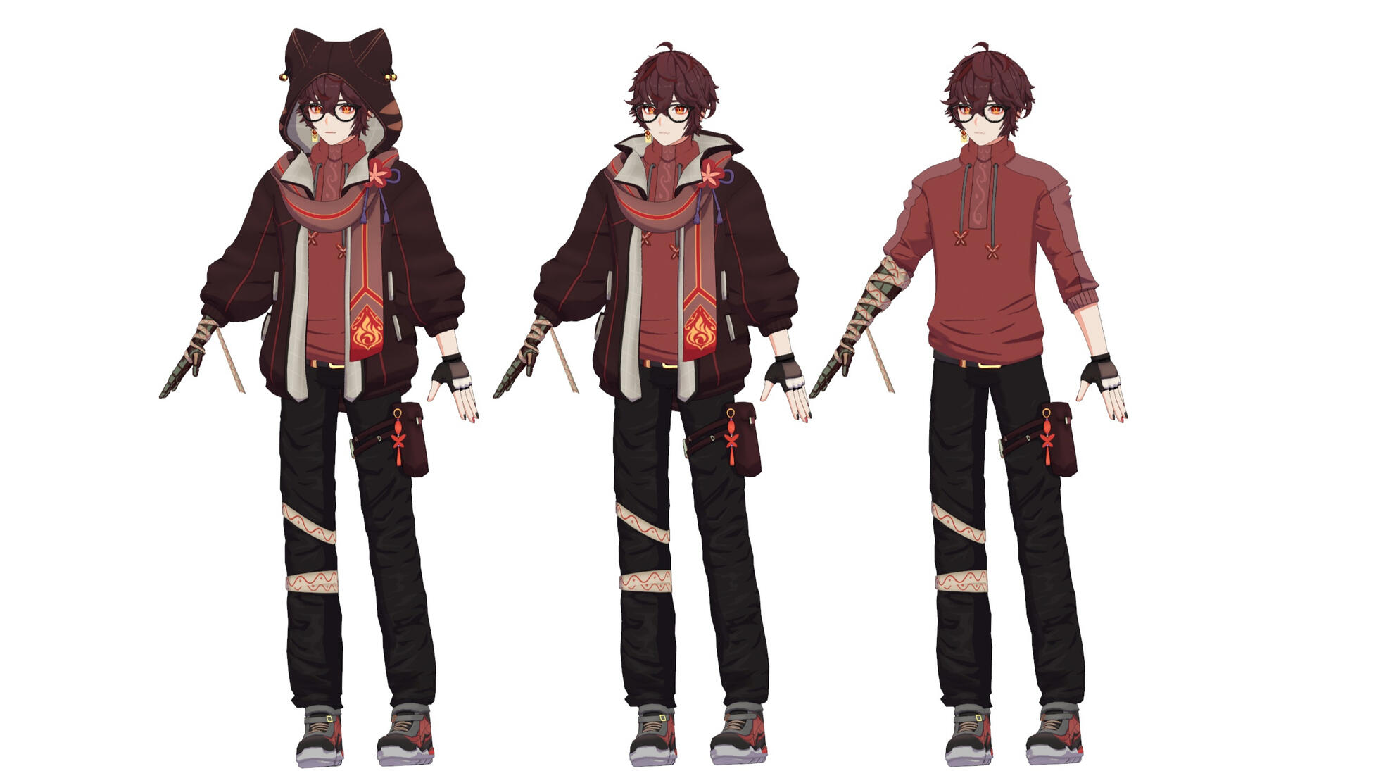 Kyoukeu full model and alt outfits (commission)